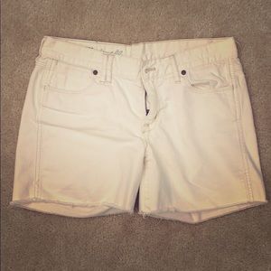 Madewell White Denim Shorts